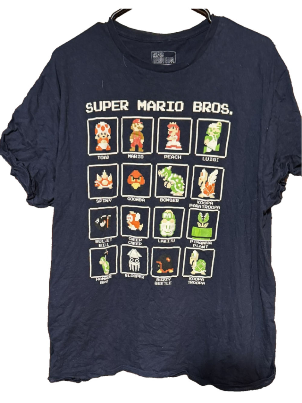 Super Mario Brothers Characters T Shirt Men's Size XXL Blue
